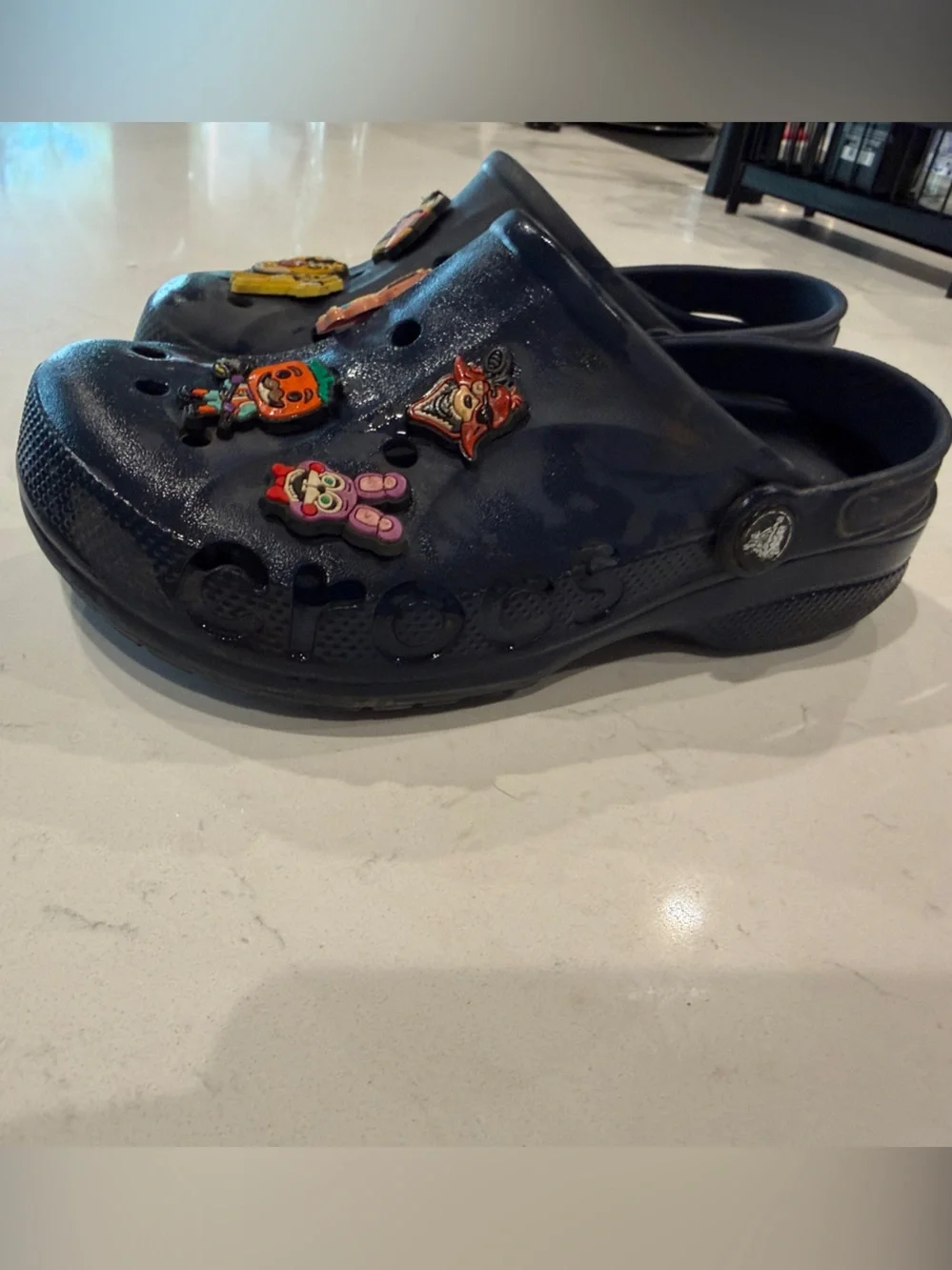CROCS Kids Navy Classic Clog with Character Jibbitz